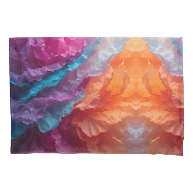 Camadas de Papel de Seda Abstratas Luminosas (Frente-Esquerda)