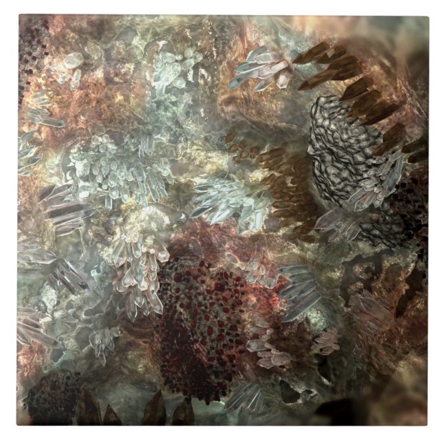 Camadas Mudadas de Cristais Marrons (Frente)