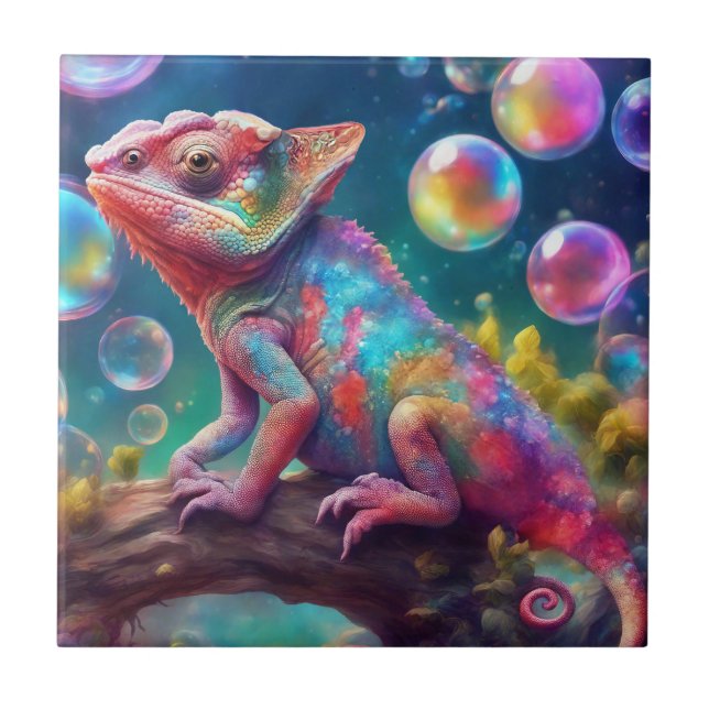Camaleão com bolhas (Frente)
