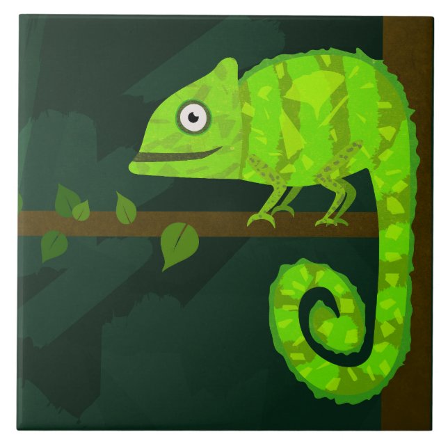 Camaleão verde fofo (Frente)