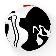 Câmara de Deslocamento: Abstrato preto, branco e v