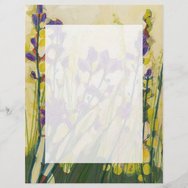 Camas em Bloom Floral Stationery 8 1/2 x 11 (Frente)