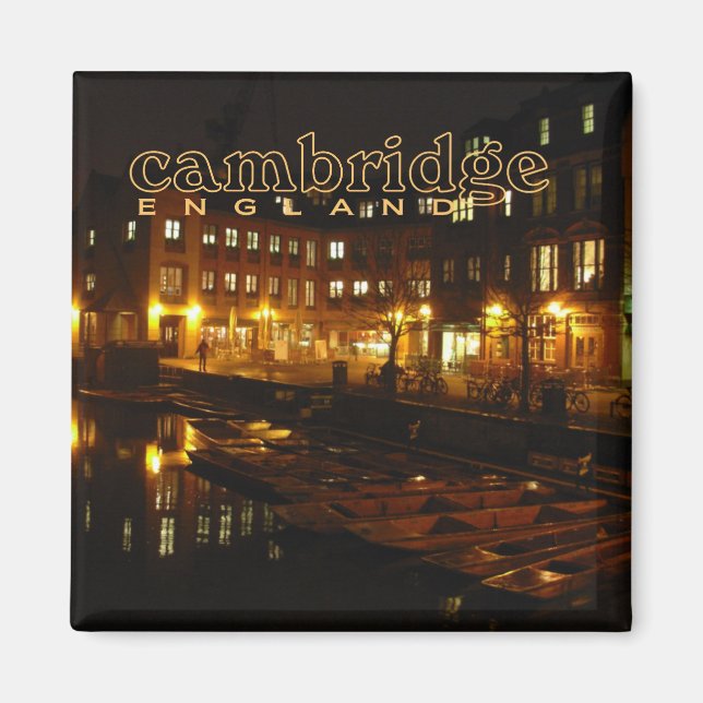 Cambridge England Night Scene Viagem Imã de gelade (Frente)