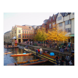Cambridge. Vista da Magdalene Bridge. Fotografia i