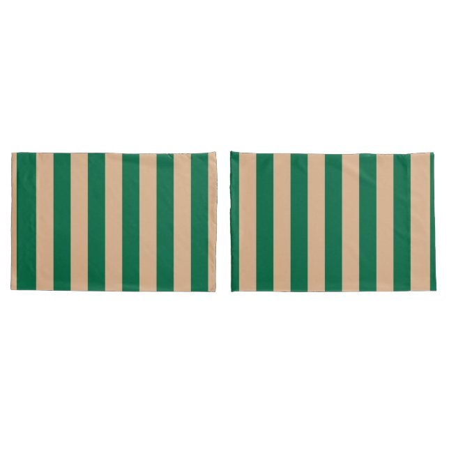 Camel Beige & Classic Green Stripe (Verso - conjunto)