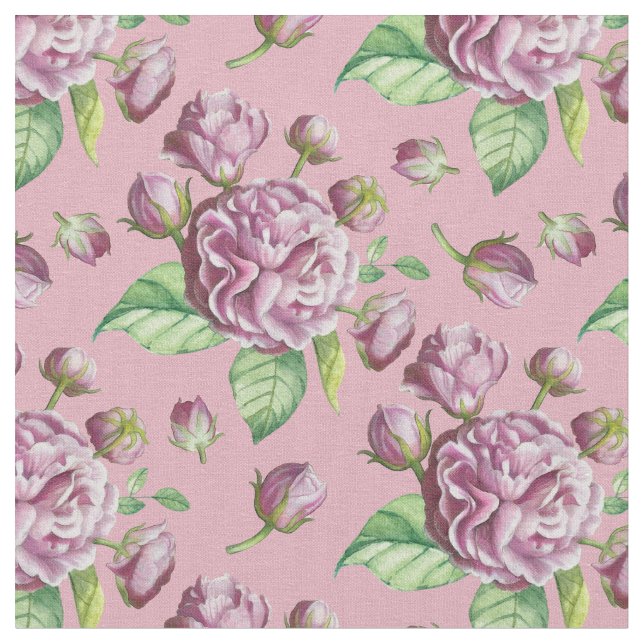 Camélia Jardim de Rosas Flores Tecido (Detalhe)