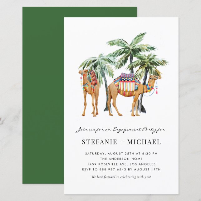 Camelos de Aquarela e Festa de noivado de Palmeira (Frente/Verso)