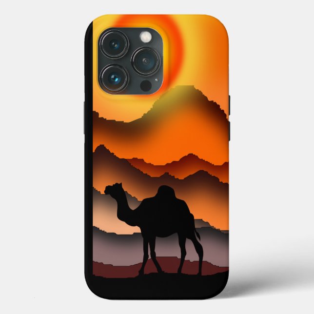 Camelos na capas de iphone solar do deserto (Verso)