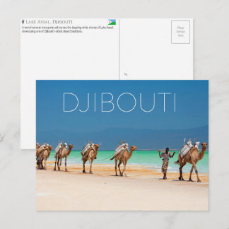 Camelos no Lago Assal, Djibouti Cartão Postal de V