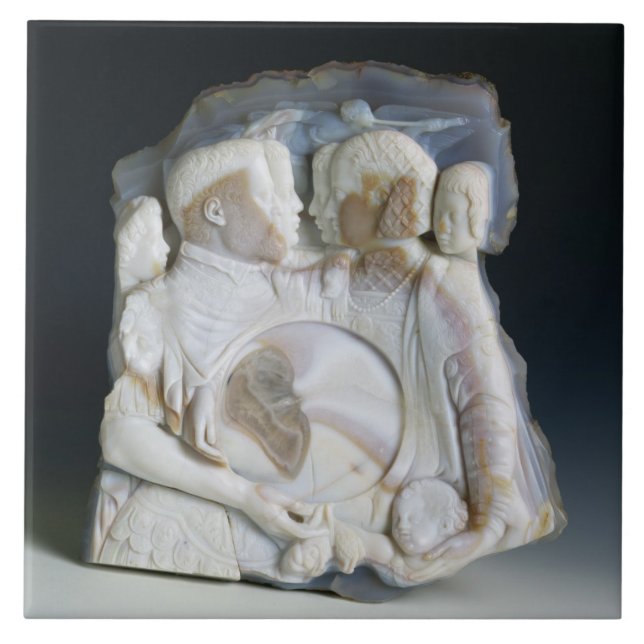 Cameo que descreve Cosimo de Medici (1519-74) e (Frente)