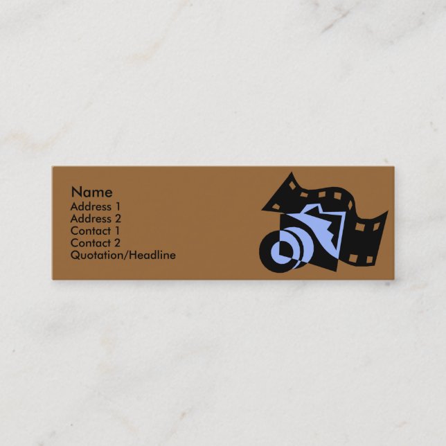 Câmera com os cartões de visitas do design do (Frente)