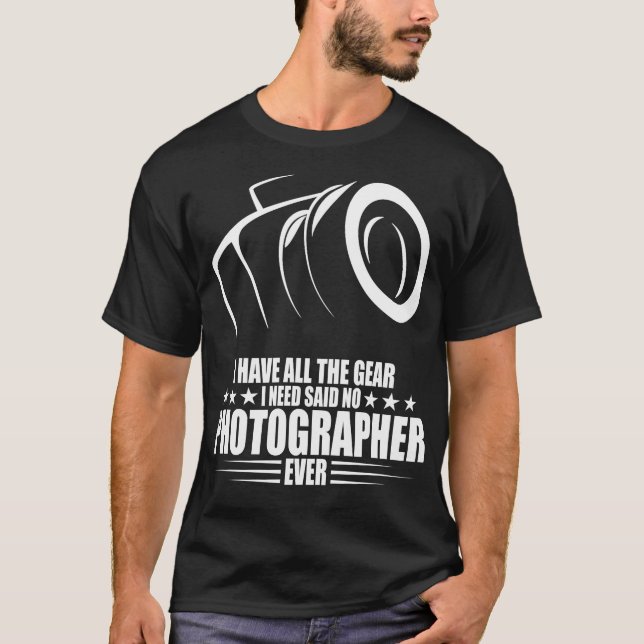 Câmera de Camiseta do Lover de Fotografia (Frente)
