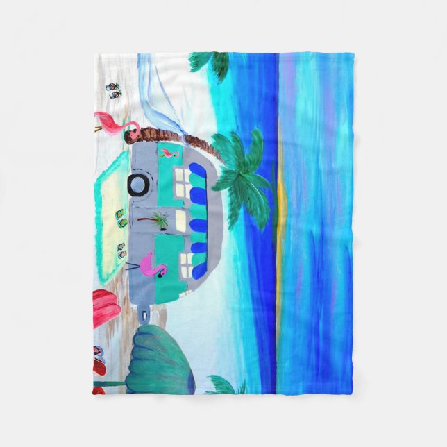 Câmera retrorreflectora na praia lança cobertor (Frente)