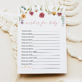 CAMILLA Wildflower deseja cartão de filhotes