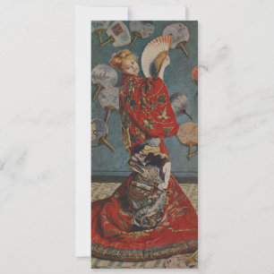 Camille Monet com traje japonês por Claude Monet
