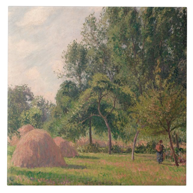 Camille Pissarro - Haystacks, Bom Dia, Eragny (Frente)