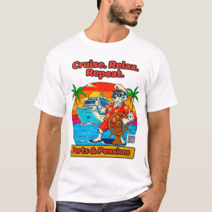Caminhada Cruzeiro Relaxar Camiseta Frente Impress