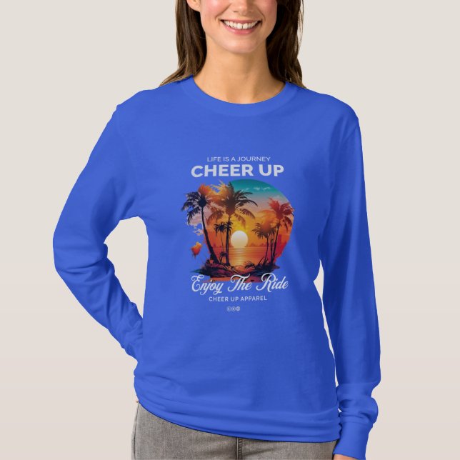 CAMINHADA DA VIDA DAS MULHERES ALEGRAR CAMISA T DE (Frente)