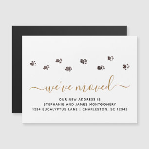 Caminhada Imprime o ímã de Novo Endereço Dourado P