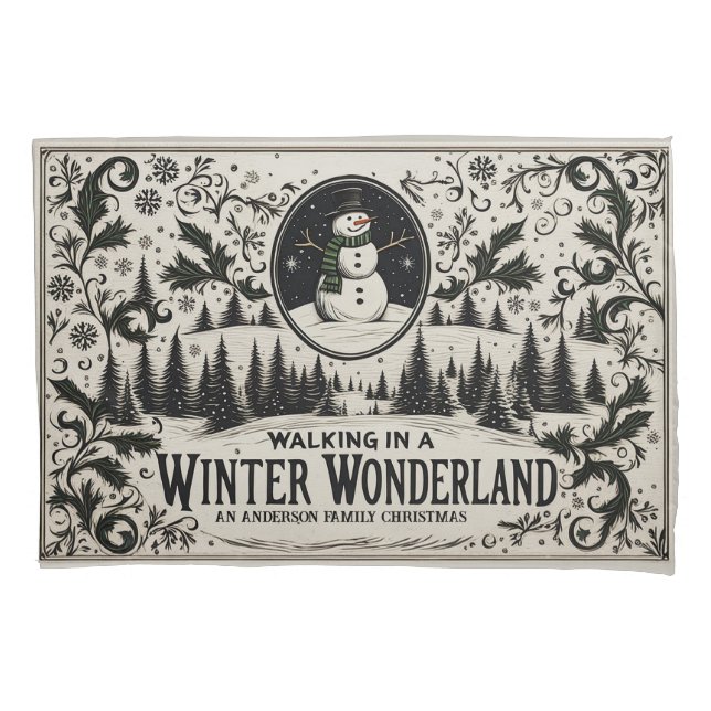 Caminhando em uma Wonderland de inverno Snowman (Frente)