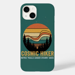 Caminhante Cósmico Retro Anos 70 Pôr do Sol Espaço