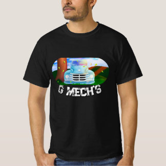 Caminhão clássico com camiseta GMech de cenário