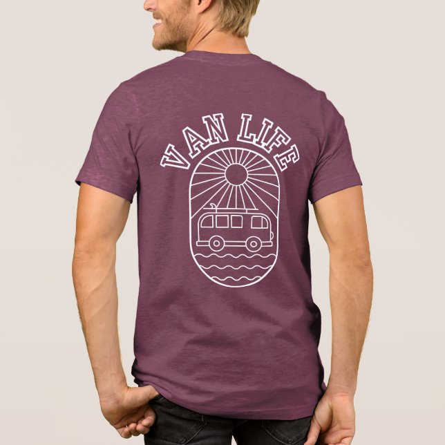 Caminhão da Vida Pôr do Sol Camper Van Unisex (Verso)