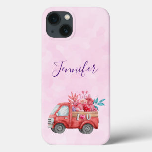 Caminhão de Amor Bonito com Aquarela Cardíaca