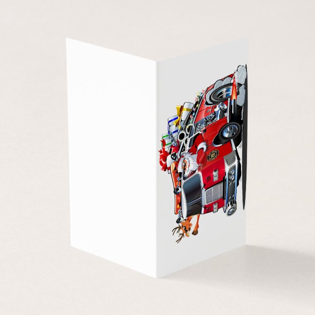 Caminhão de bombeiros de Natal de desenho animado (Exterior)