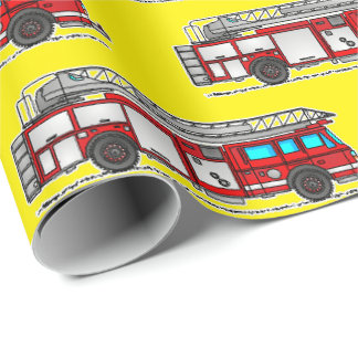 Caminhão de Bombeiros Vermelho, Papel de Presente