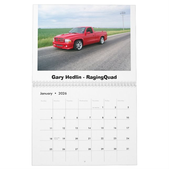 Caminhão de Dakota EUA 2008 do calendário do mês (Jan 2026)