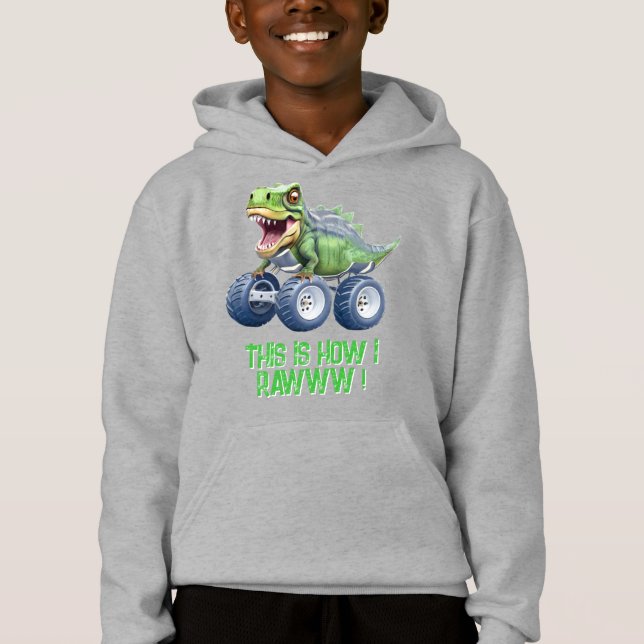 Caminhão de monstro de dinossauros engraçado (Frente)