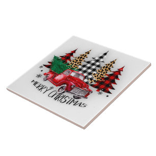 Caminhão e árvores de Natal