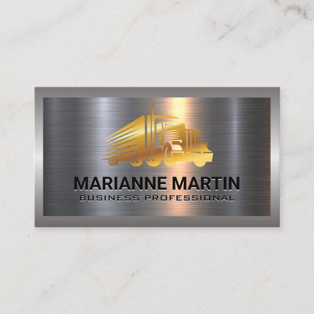 Caminhão | Fronteira industrial Cartão de visita (Frente)