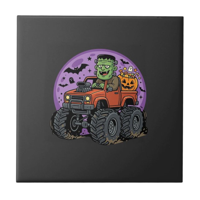 Caminhão Monstro Frankenstein Design Gráfico de Ha (Frente)