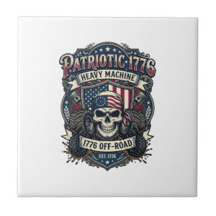Caminhão Monstro Patriótico 1776 Crânio Off Road P