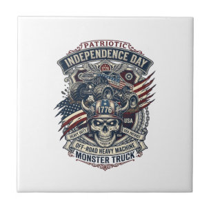Caminhão Monstro Patriótico 1776 Off Road Skull Pe