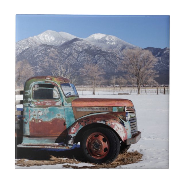 Caminhão velho que senta-se no campo (Frente)