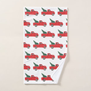 Caminhão Vermelho com Conjunto de Toalhas de Banho
