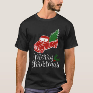 Caminhão Vermelho Vintage Com Camisa De Árvore De