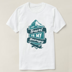 Caminhar É Minha Terapia Camiseta Gráfica Wanderlu