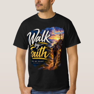 Caminhar pela Fé 2 Coríntios 5:7 Camiseta Cristã