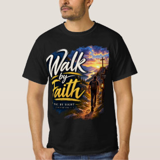 Caminhar pela Fé 2 Coríntios 5:7 Camiseta Cristã