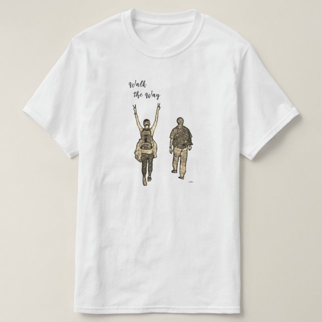 Caminhe pelo caminho da camiseta (Frente do Design)