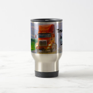 CAMINHEIROS CANECA DE VIAGEM DE CAMINHÕES VERMELHO