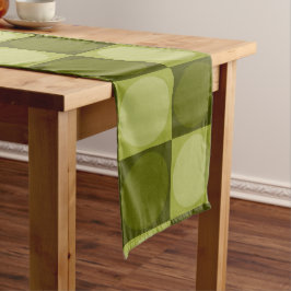 Caminho De Mesa Grande 70s Checks and Circles Green