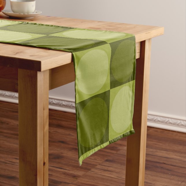 Caminho De Mesa Grande 70s Checks and Circles Green (No Local)