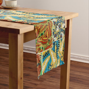 Caminho De Mesa Grande Arte de Borboleta Art Déco em Amarelo Vibrante e A
