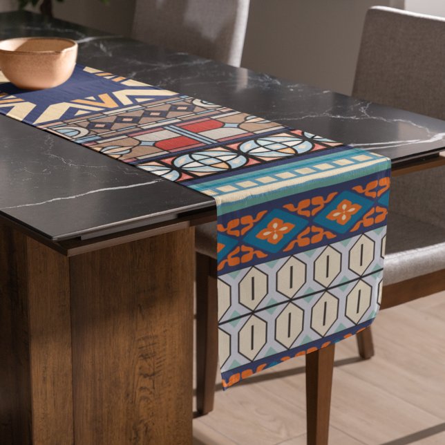 Caminho De Mesa Grande Arte de estilo tradicional (Table runner)