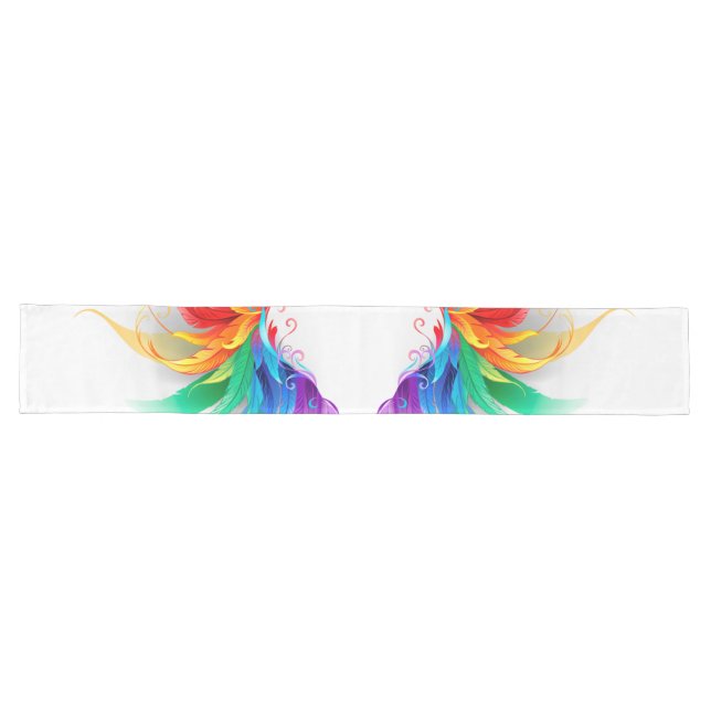 Caminho De Mesa Grande Asas Fluffy Rainbow (Horizontal)